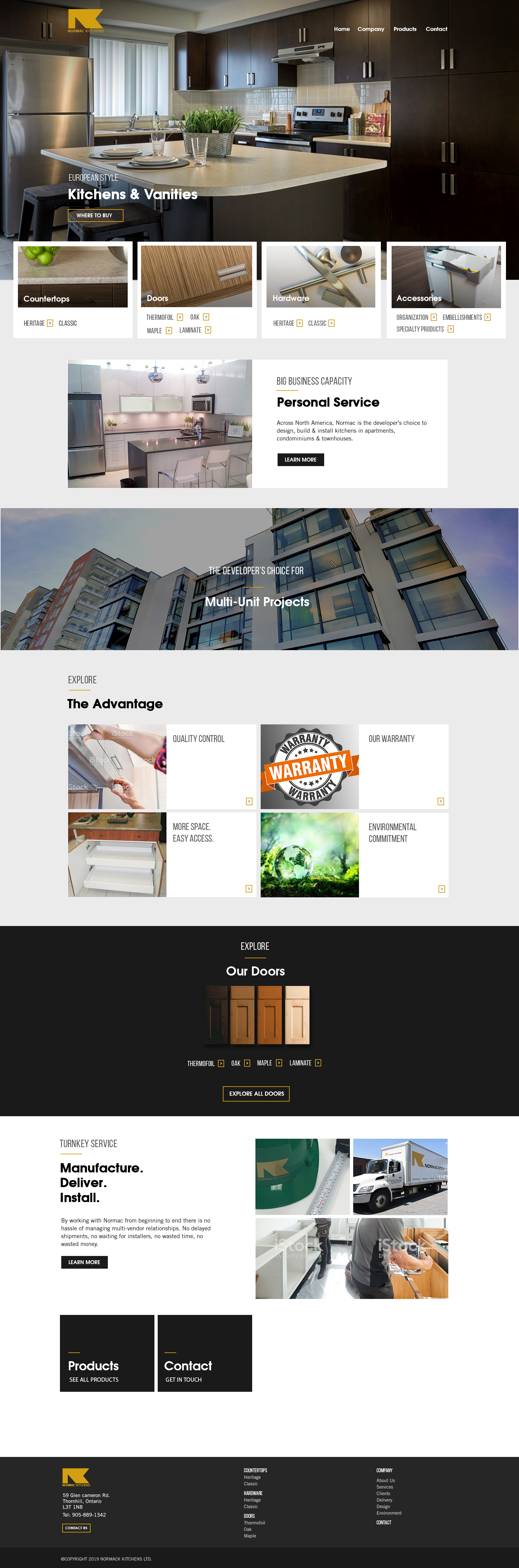 Normac Kitchens Homepage Concept